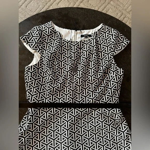 📦LAST CHANCE: DONATING📦 Alex Marie | Black and White Patterned Dress - Picture 8 of 10